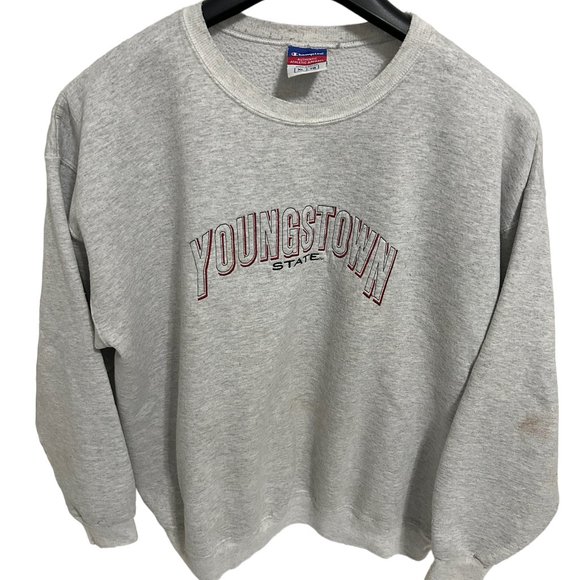 Champion Youngstown State Crew Neck Pullover Sweatshirt Size XL Gray - Picture 1 of 6